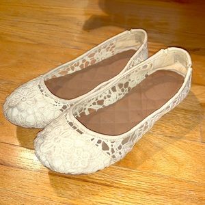 Jellypop Cream Lace Flats